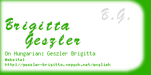 brigitta geszler business card